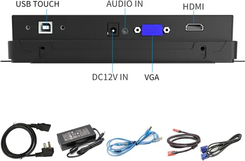 Vista 2 de GreenTouch Monitor táctil PCAP HDMI de 17,8 cm (7 pulgadas) con marco abierto de 1024x600 para mercados de consumo, venta minorista y hostelería