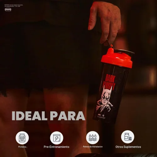 Vista 5 de BlenderBottle Justice League ProSeries Tritan - Botella agitadora de 28 onzas, rojo/negro