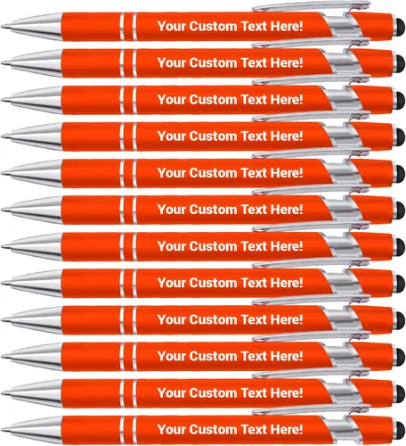 Vista 7 de Bolígrafos personalizados, bolígrafo grabador de negocios personalizados, bolígrafos personalizados con nombre, lápices capacitivos para pantallas