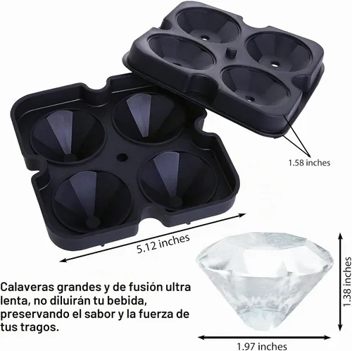 Vista 6 de Bahoki Essentials Moldes de hielo – Bandeja de silicona para cubitos de hielo con tapa – Llena y suelta para hacer hielo – Moldes multiusos