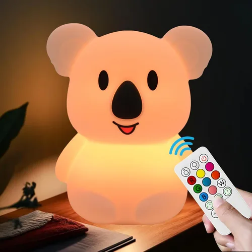 Vista 13 de Luces nocturnas de conejo de gran tamaño, lámpara de noche para dormitorio, resistente a la rotura, cuidado de los ojos, brillo ajustable, ajuste