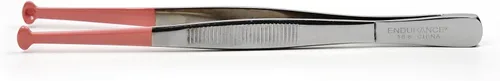 Vista 4 de RSVP International Endurance Kitchen Baking/Decorating Collection Pinzas culinarias rectas con puntas dentadas recubiertas de acero inoxidable