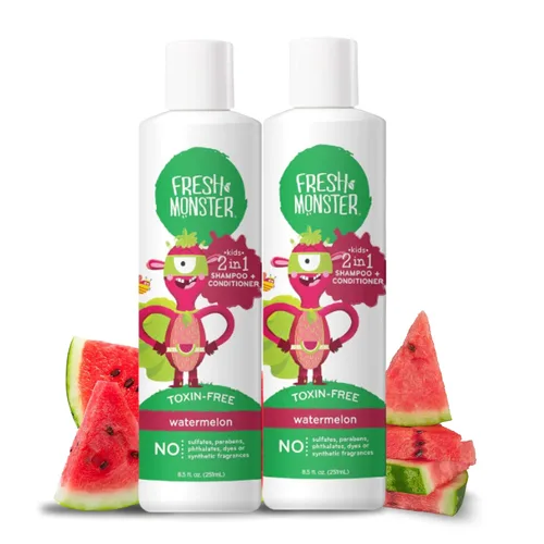 Vista 5 de Fresh Monster Champú y Acondicionador 2 en 1 para niños, Coconut