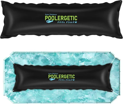Vista 7 de Almohada de piscina de 4 x 8 pies para piscinas sobre el suelo, almohada grande de invierno para cierre de invierno, funda de piscina resistente