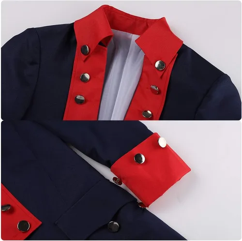 Vista 6 de Cos-Love Disfraz de George Washington Thomas Jefferson James Madison Alexander Hamilton Cosplay para hombres