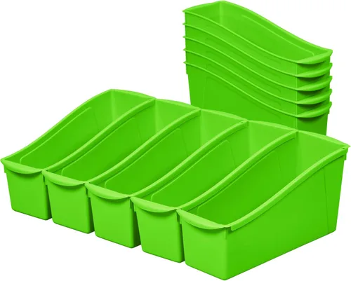 Vista 18 de ECR4Kids Linking - Papelera de plástico para libros, organización multiusos, surtido, 10 piezas