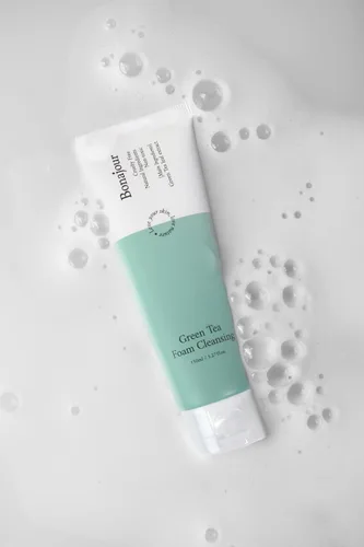 Vista 2 de [BONAJOUR] Limpiador de espuma de poros naturales de té verde, el mejor lavado facial para acné y piel grasa, 5.1 onzas líquidas