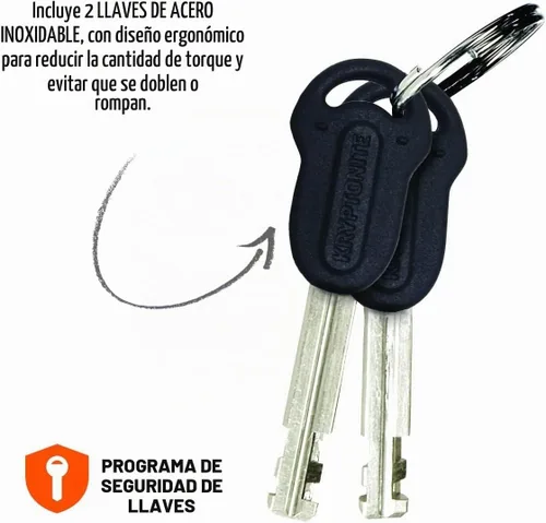 Vista 5 de Kryptonite KryptoLok 995 - Cerradura de cadena para bicicleta, resistente