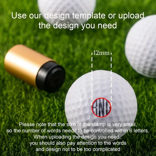 Vista 2 de STAMTECH Sello de pelota de golf personalizado: añade un toque personal a tu juego de golf con sello de pelota de golf reutilizable personalizado