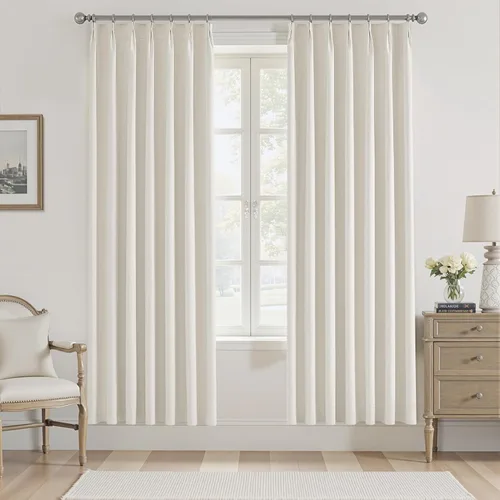 Vista 37 de UHITECH Cortinas plisadas pequeñas de 35 pulgadas de largo, cortinas opacas cortas para ventanas de sótano, aislamiento térmico, cortinas opacas
