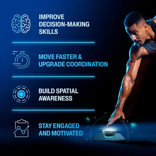 Vista 8 de BlazePod Soccer Reaction Training Kit – 4 Smart Light Pods for Speed, Ball Control & Game IQ – Football Reflex Training for Players & Coaches – App