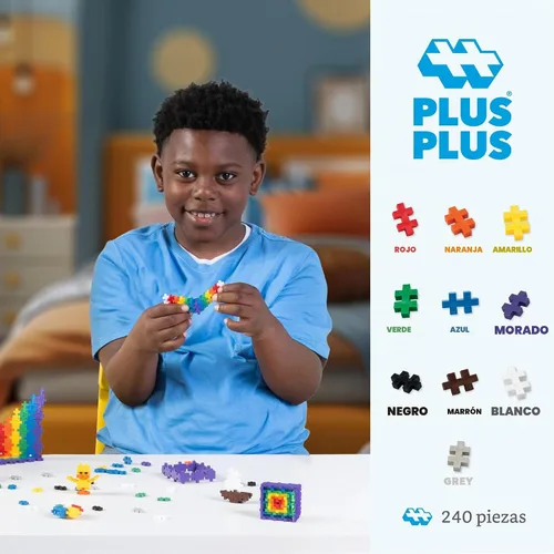 Vista 2 de PLUS PLUS, Tubo de juguete básico 240 piezas STEM Toys, Sensory Bin Fillers, Occupational Therapy Tools, Gifts for Boys & Girls, Christmas
