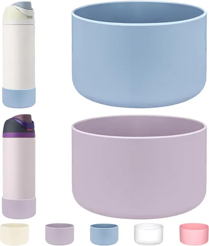 Vista 53 de WK IEASON 2 fundas de silicona para botella de agua Owala, base protectora para botella de agua Owala FreeSip Twist y Flip Flask accesorios