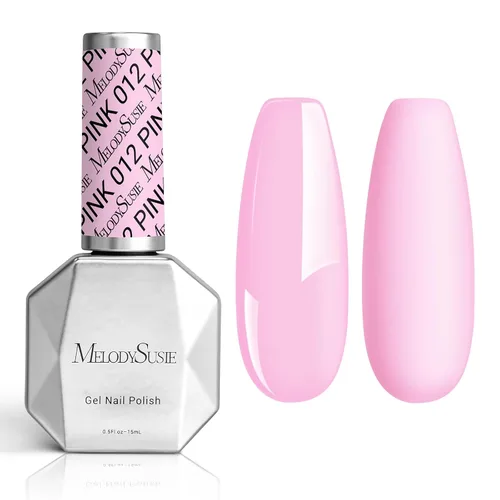 Vista 36 de MelodySusie - Esmalte de uñas en gel con brillo perla rosa brillante, 0.5 fl oz, efecto hilo, con acabado de concha rosa brillante, UV LED