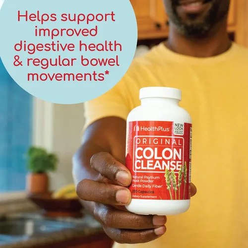 Vista 6 de Health Plus Apoyo digestivo de limpieza de colon Fibra diaria natural para la eliminación de toxinas para reducir la hinchazón Apoya la salud