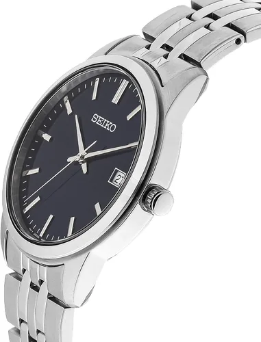 Vista 3 de Seiko Reloj esencial de cuarzo azul esfera para hombre SUR399 Movimiento de cuarzo