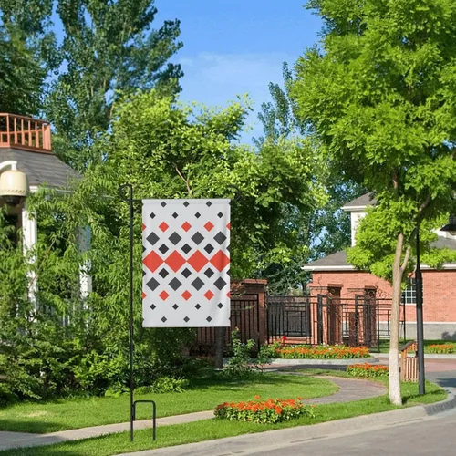 Vista 9 de Flag Of Central Business District, Denver Garden Flag 12.5"x18" Inch Double Sided Garden Flags Home Lawn Outdoor Decor Flags Party Banner Welcome