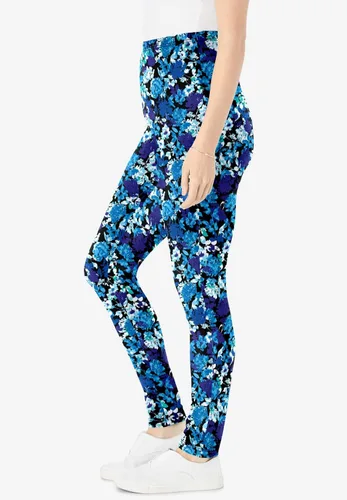 Vista 4 de Woman Within Calzas de mujer, tamaño grande, diseño floral