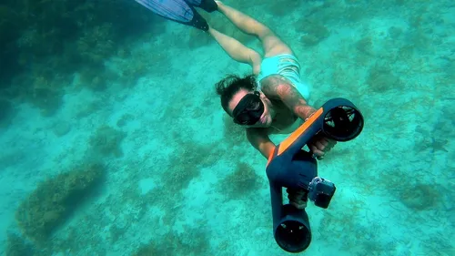 Vista 6 de Hélices dobles para motoneta subacuática con 2 velocidades compatibles con GoPro