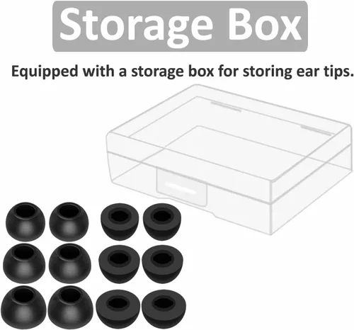 Vista 6 de 6 pares de puntas de espuma viscoelástica Galaxy Buds FE, repuesto S/M/L Cancelar ruido, ajuste cómodo sin dolor de silicona, compatible con Samsung