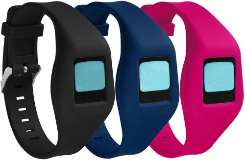 Vista 8 de QGHXO Pulsera de hebilla para Fitbit Zip, correa de silicona de repuesto con cierre de reloj cromado y hebilla de cierre para Fitbit Zip