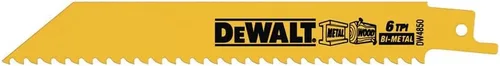 Vista 12 de DEWALT Hojas de sierra recíproca, parte trasera cónica, 6 pulgadas, 3 TPI, paquete de 5 (DW4801)