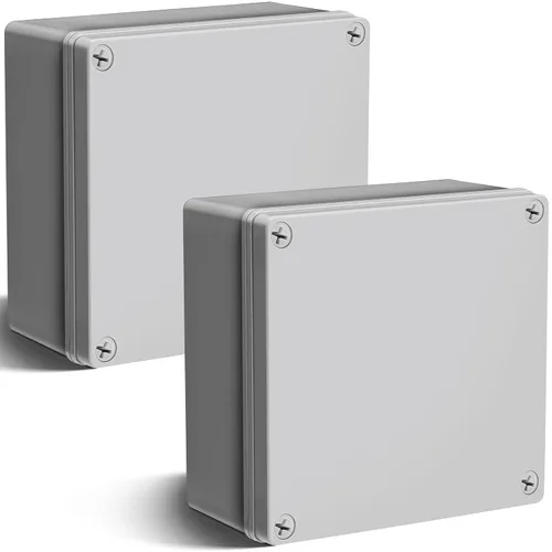 Vista 8 de Kanayu Caja de Conexiones (6 x 6 x 3 pulgadas) Caja de Conductos Eléctricos Impermeable IP65 Resistente al Agua Plástico ABS A Prueba de Polvo