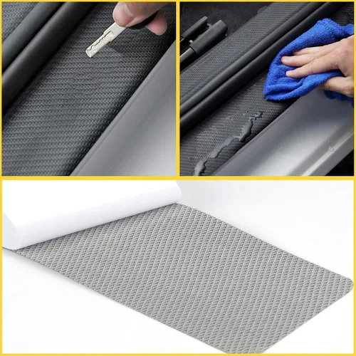 Vista 4 de Protectores de placa para umbral de puerta de automóvil – Protectores universales de entrada para umbral de puerta, protector de paso para umbral