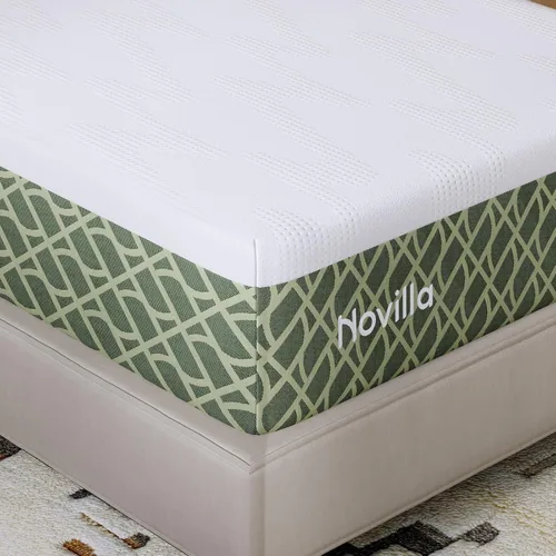 Vista 10 de Novilla Colchón de espuma viscoelástica de gel de tamaño individual de 5 Verde