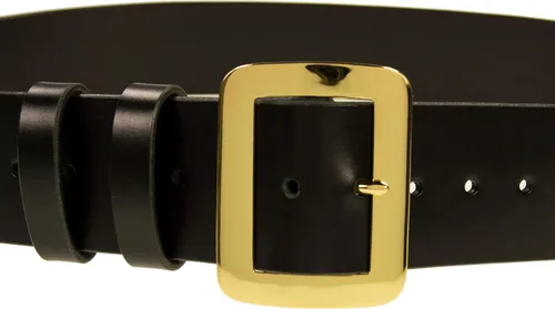 Vista 3 de Cinturón de Santa Claus, cinturón de cuero de 2.5 pulgadas de ancho, hebilla de latón, cinturón pirata, Amish hecho a mano