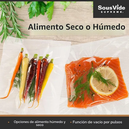 Vista 3 de Sous Vide Supreme Sellador al vacío VS007 - Conservador de alimentos - Ideal para cocinar al vacío - Fácil de usar - Modo de alimentos secos