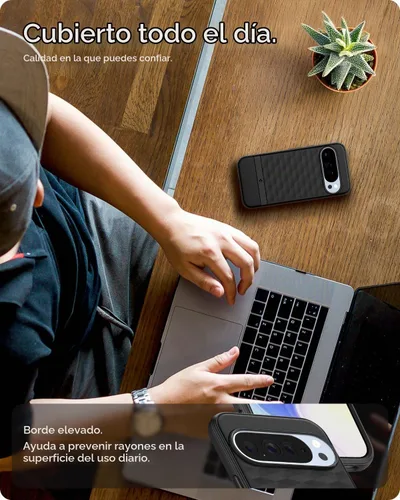 Vista 6 de Spigen para Pixel 10 Pro XL, funda Parallax MagFit (2025) [Diseñada para Pixelsnap, compatible con accesorios MagSafe] - negro mate