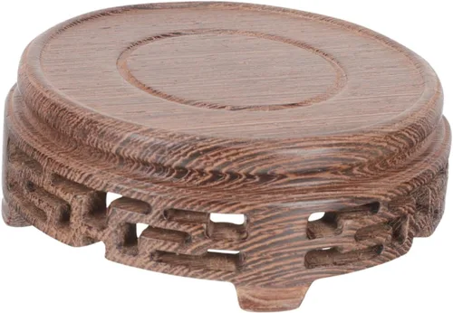 Vista 3 de DECHOUS Soporte de exhibición para taza de té, soporte de maceta para el hogar, maceta de madera, escritorio, 4 uds