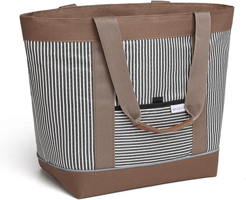 Vista 9 de MIUKAA Bolsa térmica aislada, a prueba de fugas con espuma térmica, ideal para comestibles, viajes, playa y picnic