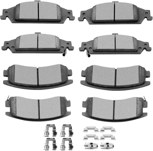 Vista 14 de SCITOO - Juego de pastillas de freno de cerámica, 8 pastillas de freno para BMW 740i 1995, 1997-2001, BMW 740i, 1995-2001 para BMW 740iL, 2000-2003