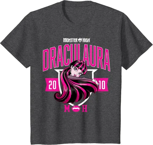 Vista 49 de Monster High -Camiseta Colegiada Draculaura Gris asfalto