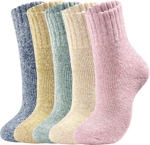 Vista 11 de Clothclose Calcetines de lana - Calcetines de lana cálidos de invierno para mujer y hombre, calcetín suave y acogedor, calcetín grueso de lana