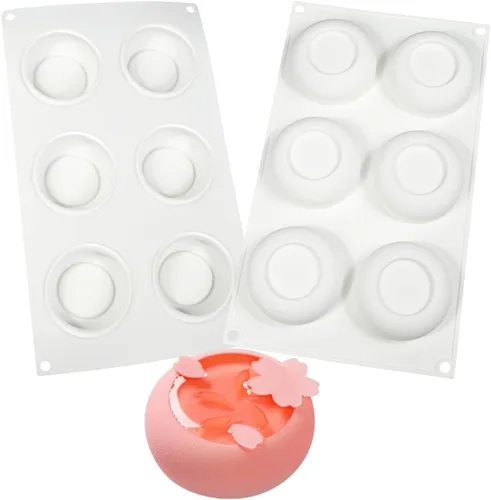Vista 6 de mostsom Molde de silicona para mousse, molde de mousse de forma redonda, molde de silicona para tartas, herramienta para hornear, postre