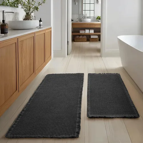Vista 33 de JIUZHEN Tapete de Baño Mejorado con Diseño de Gofre Súper Absorbente Tapetes de Baño Antideslizantes Alfombras de Baño Lavables a Máquina de Secado