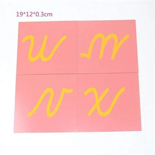 Vista 8 de DANNI Juguetes para bebés Montessori Language Lower Case Papel de lija Letras Cursiva Tablero de Rastreo Temprano Preescolar Cumpleaños