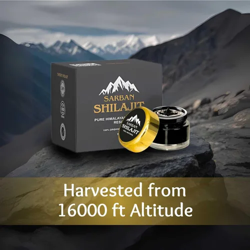 Vista 5 de Shilajit para hombres y mujeres – 60 porciones de resina Shilajit orgánica seca al sol orgánica y pura del Himalaya con ácido fúlvico y más de 85