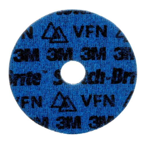 Vista 5 de Scotch-Brite Disco de acondicionamiento de superficie de precisión, PN-DH, mediano, 4-1/2 pulgadas x 7/8 pulgadas, accesorio de gancho y bucle