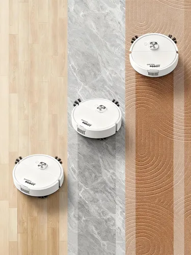 Vista 4 de Mini robot aspirador automático de perfil bajo silencioso limpiador de piso de succión fuerte para dormitorio habitación de niños apartamento pequeño