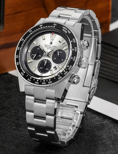 Vista 3 de VS75B Solar Chronograph 62MAS Sapphire C3 Luminous 41mm Dial 200M Waterproof Quartz Movement Wristwatch for Men