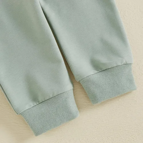 Vista 7 de BemeyourBBs Ropa de otoño e invierno para bebé niño, conjunto de sudadera con capucha de manga larga con letras divertidas y pantalones, conjunto