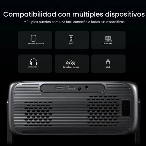 Vista 9 de Proyector para exteriores de Google TV con licencia oficial ANSI 2000 4K Full HD, proyector inteligente con WiFi y Bluetooth