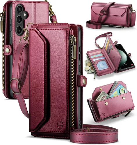Vista 29 de Strapurs - Funda tipo cartera con correa para Samsung Galaxy S23 5G, color negro