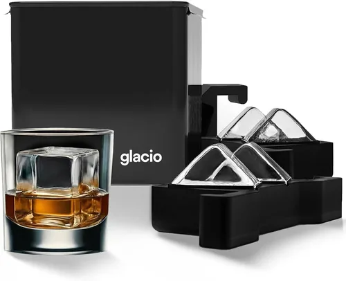 Vista 8 de Set de Moldes para Hacer Hielo Transparente de Glacio – Moldes de Bolas de Hielo Transparentes y Cubos para Whisky y Cócteles Diseño