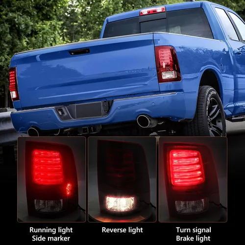 Vista 2 de FIONE Conjunto de luces traseras LED para Dodge Ram 1500 2013-2018 y Ram 2500 2013-2018 y Ram 3500 2013-2018 y Ram 3500 2013-2018 tipo halógeno