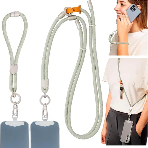 Vista 12 de Pulpo - Cordón antirrobo 2 en 1 para teléfono y correa de muñeca para iPhone y Android, correa ajustable para teléfono celular y correa universal